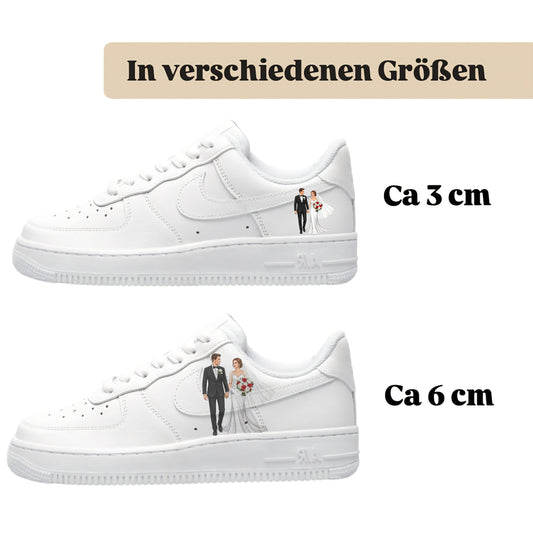 Bügelbild für alle Schuhe zum selber gestalten custom Sneaker wedding Braut