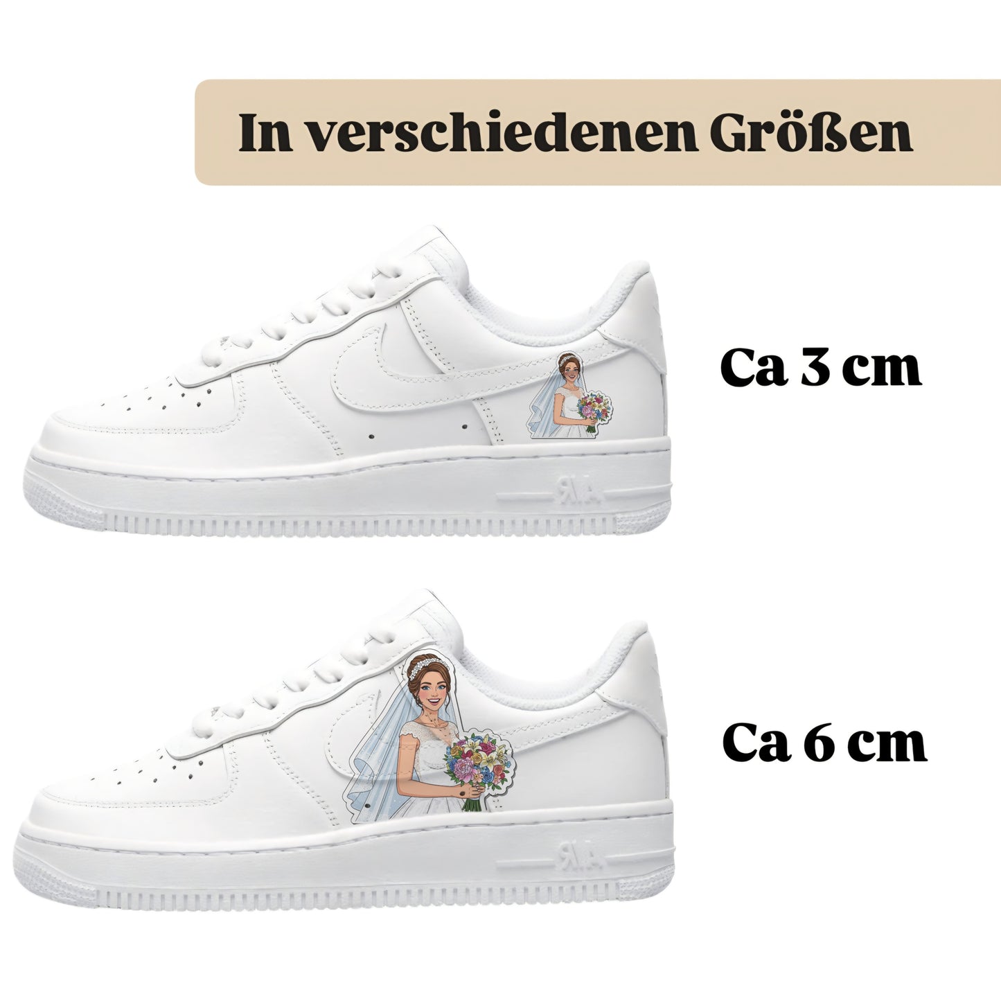 Bügelbild für alle Schuhe zum selber gestalten custom Sneaker wedding Hochzeit