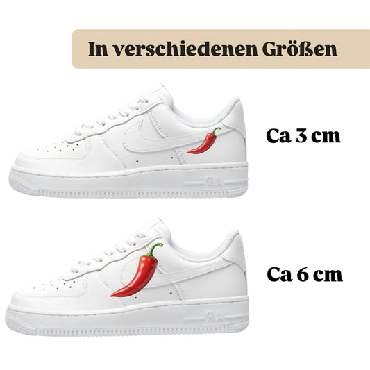Bügelbild für alle Schuhe zum selber gestalten custom Sneaker Chili