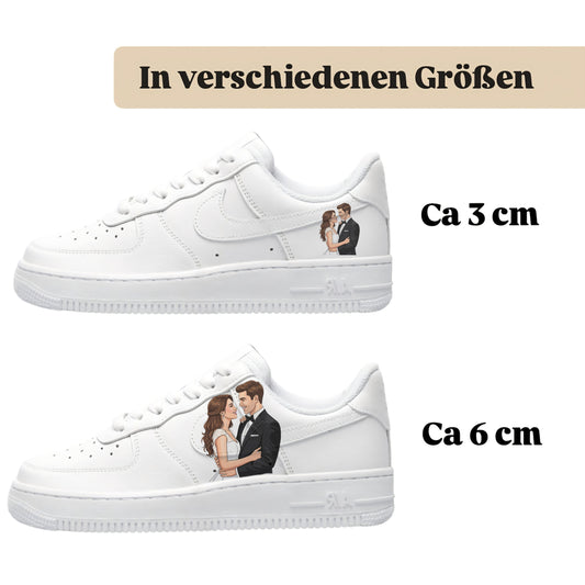 Bügelbild für alle Schuhe zum selber gestalten custom Sneaker wedding Braut