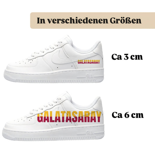 Bügelbilder für mehrere Sneakerarten Nike Puma Adidas Badelatschen Design Galatasaray