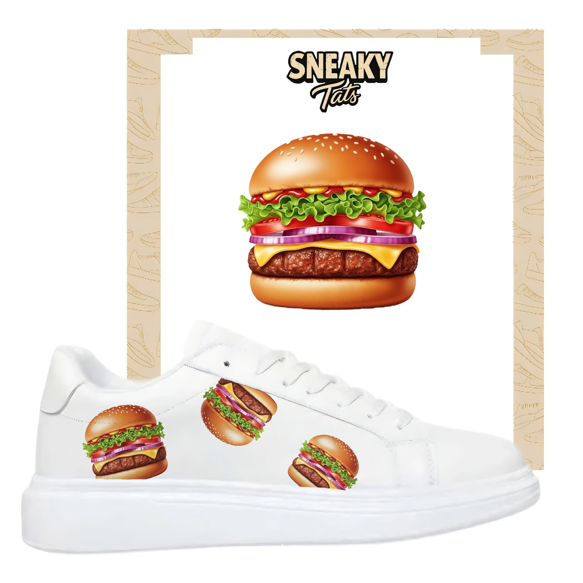 Hamburger Bügelbild für deine Schuhe von sneakytats