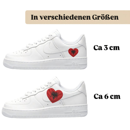 Sneakerfolien für verschiedene Schuharten Nike Adidas Puma Herz Albanien