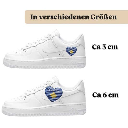 Sneakerfolien für verschiedene Schuharten Nike Adidas Puma Herz Kosovo