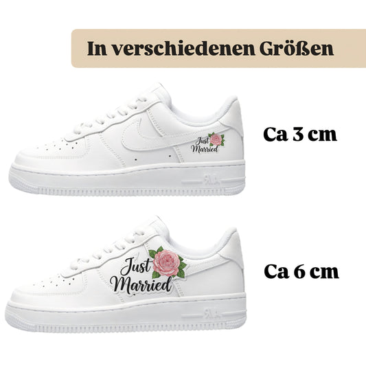 Bügelbild für alle Schuhe zum selber gestalten custom Sneaker wedding Hochzeit
