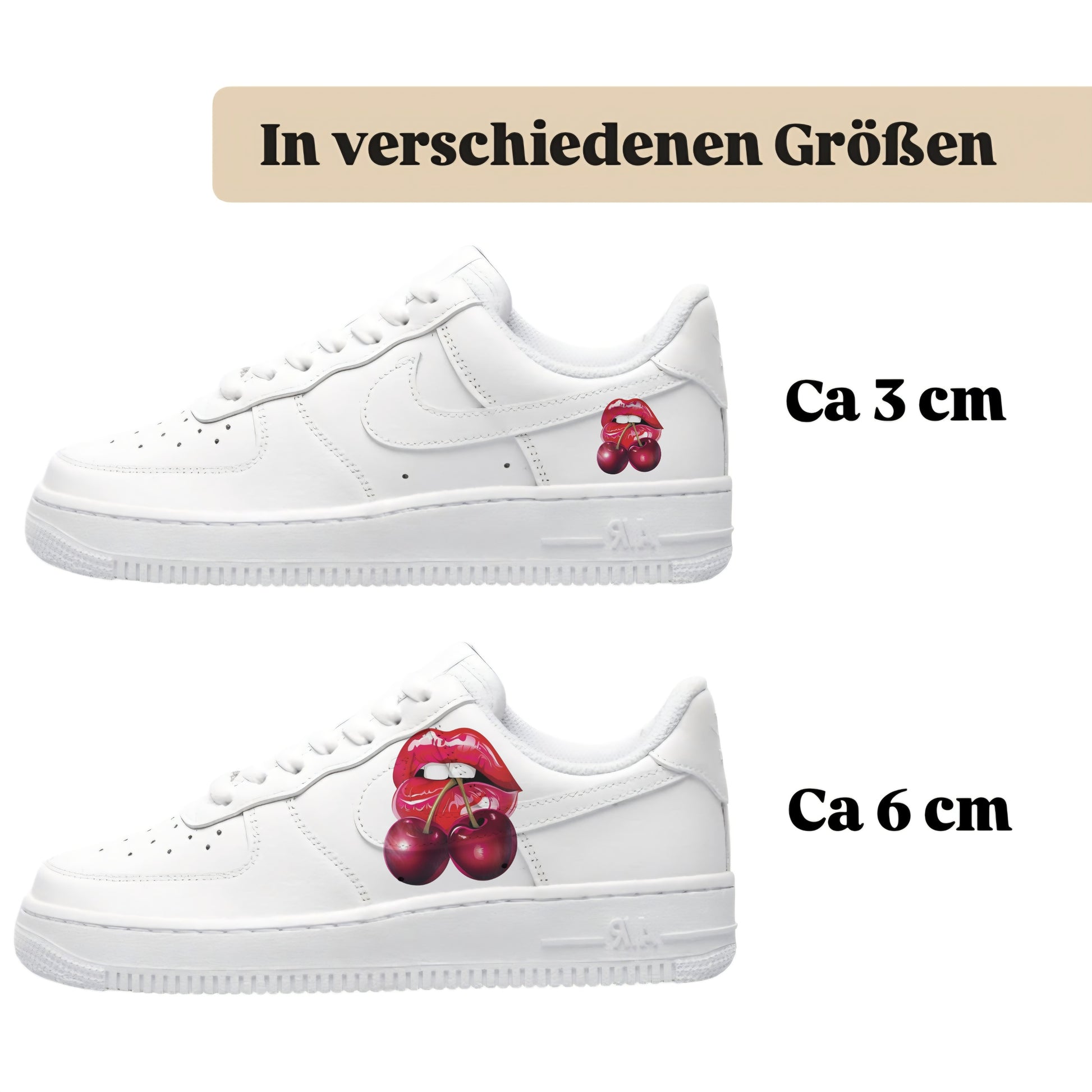 Sneakerfolien für verschiedene SchuheNike Adidas Puma Kirsch Lippen