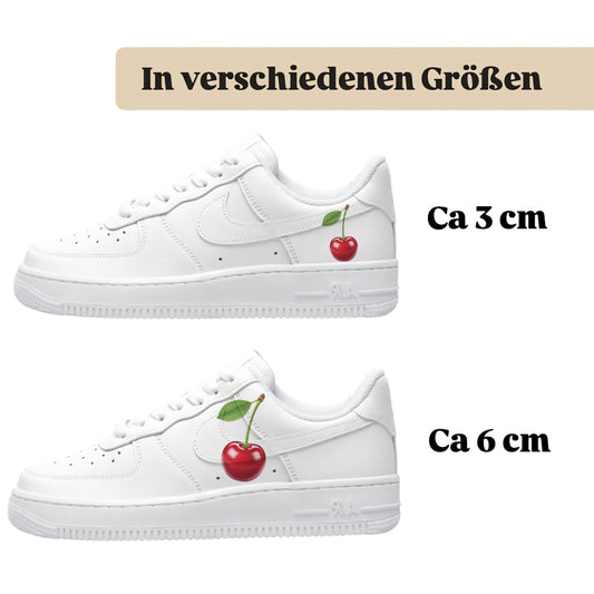 Bügelbild für Schuhe zum selber personalisieren custom Sneaker Kirschen