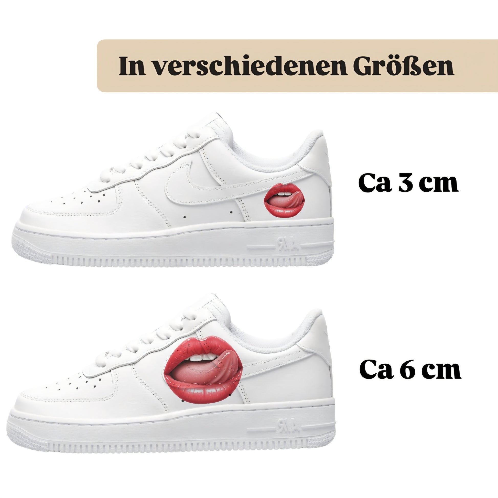 Lips Lippen Bügelbild für deine Schuhe von sneakytats