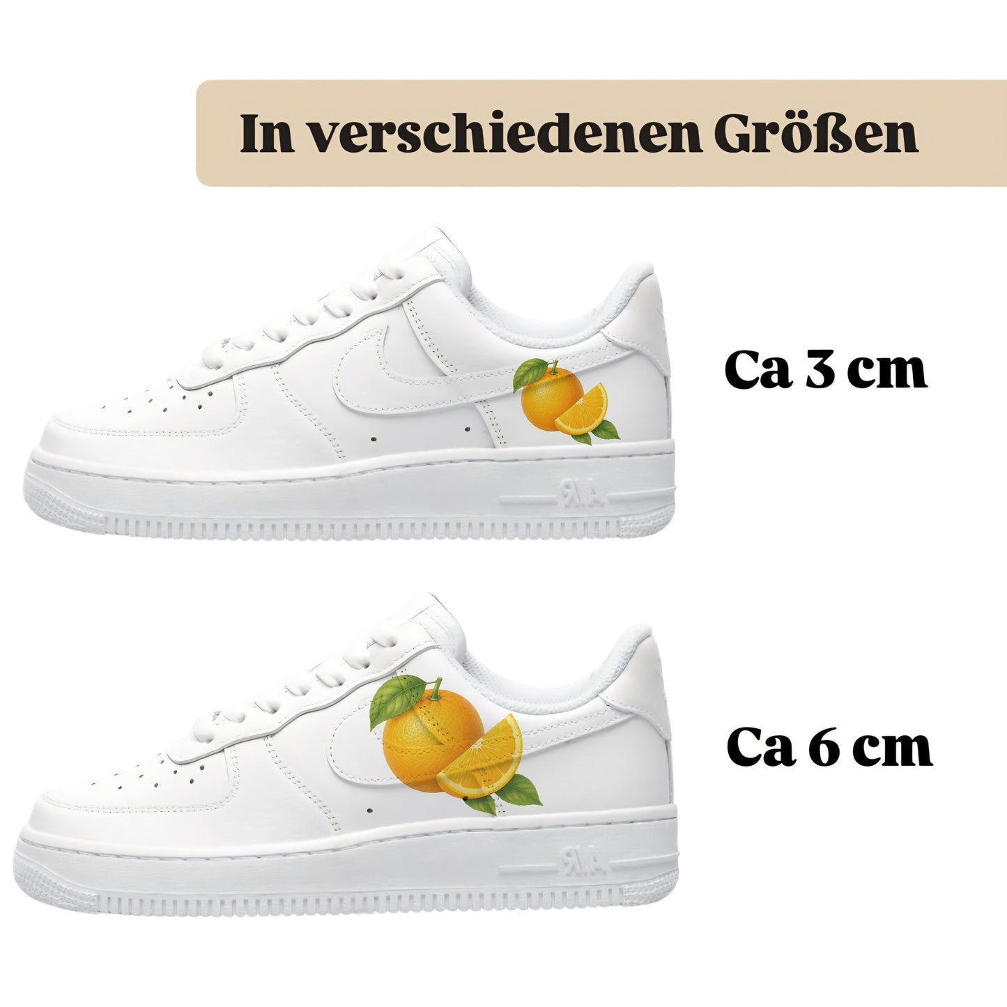 Schuhe selber personalisieren mit snekaytats orange Bügelfolie und einfach zum aufbügeln 