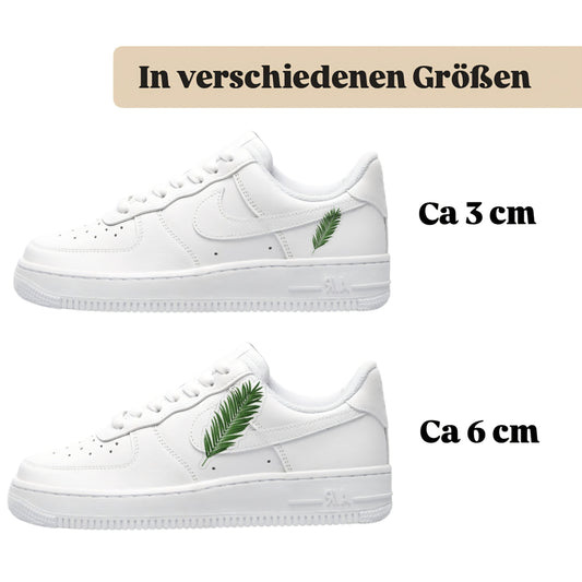 Bügelfolien für alle Schuhe zum selber personalisieren custom Sneaker Blätter