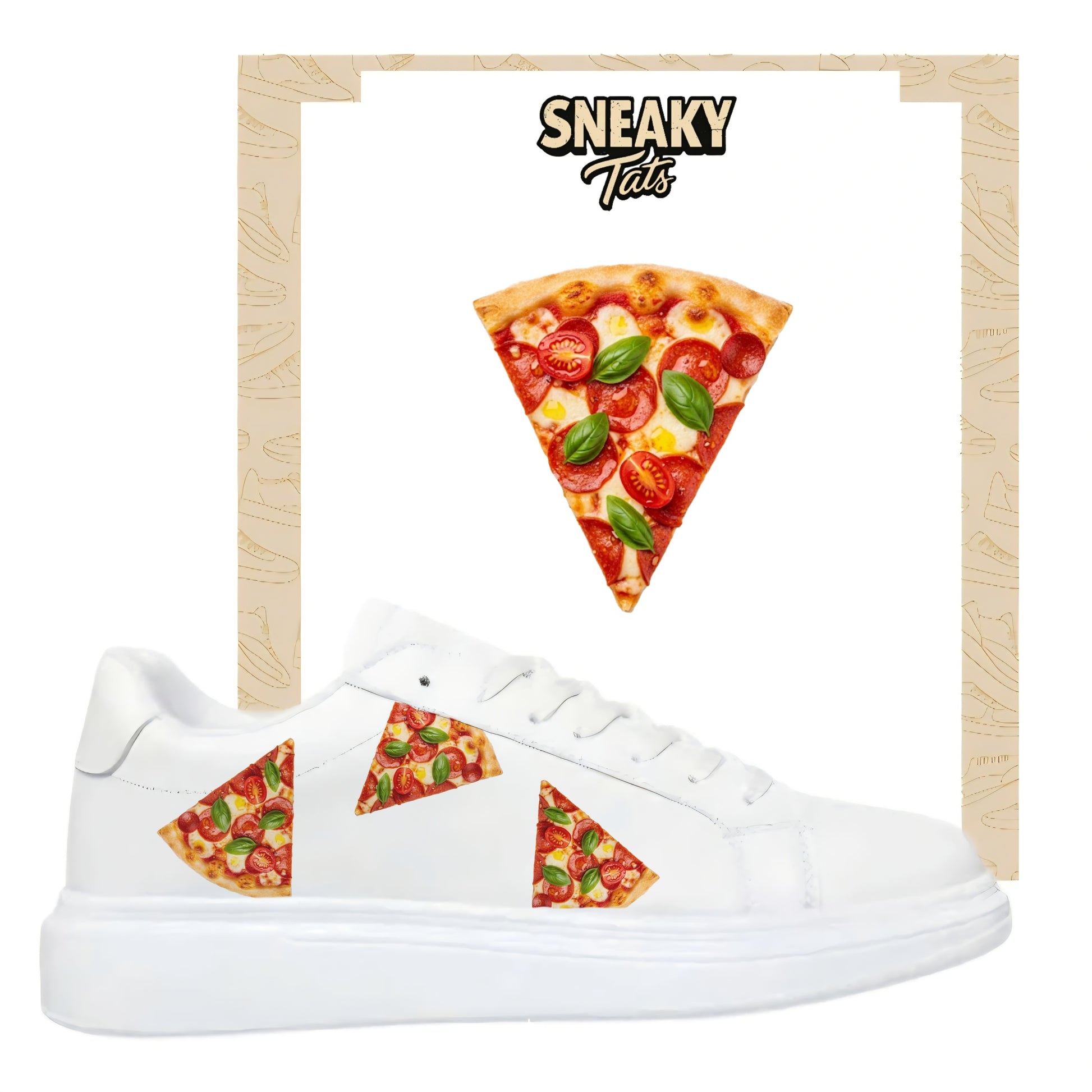 Pizzastück Bügelbild für deine Schuhe von sneakytats