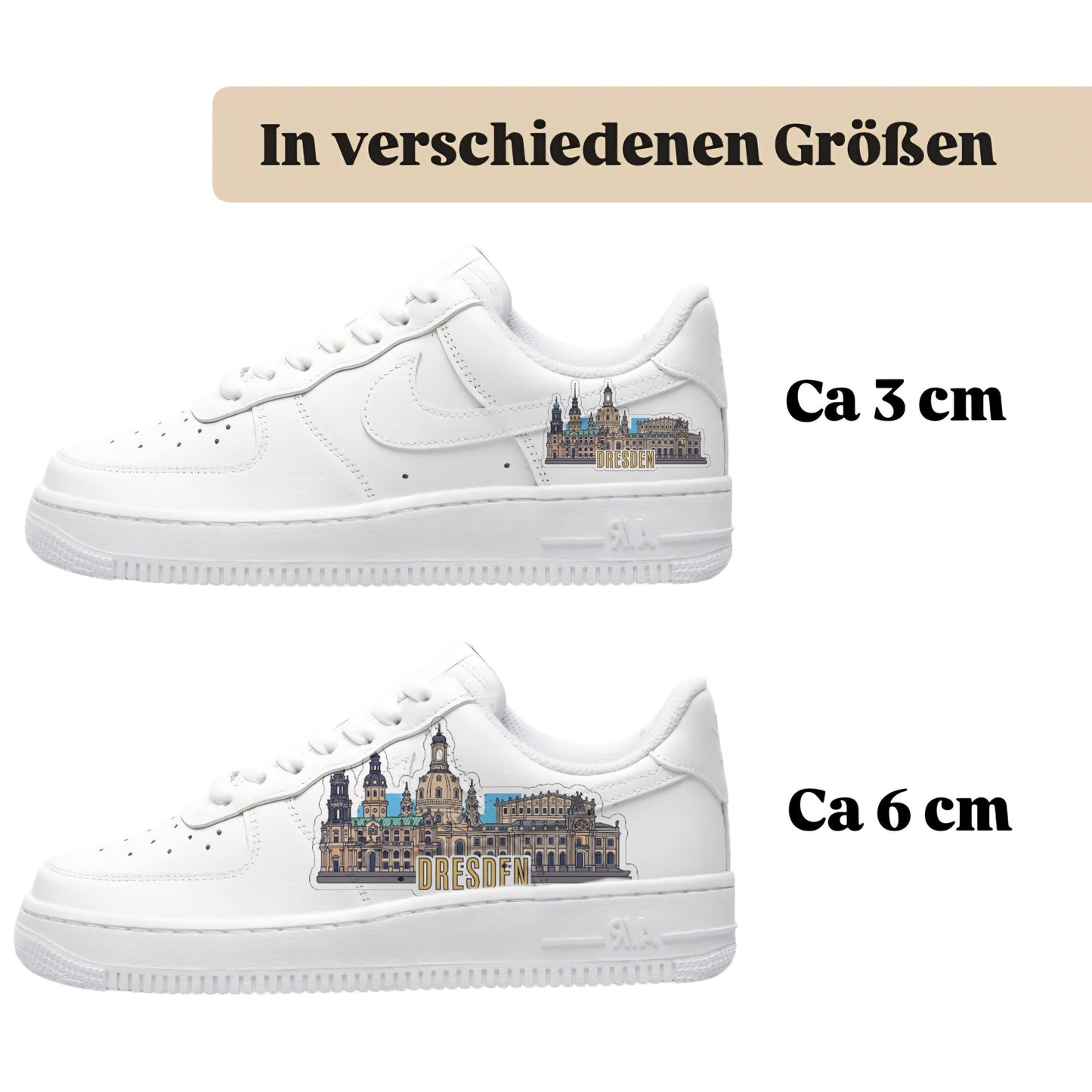 Mit den Skyline Dresden Sneakytats personalisierst du deine eigenen Sneaker 