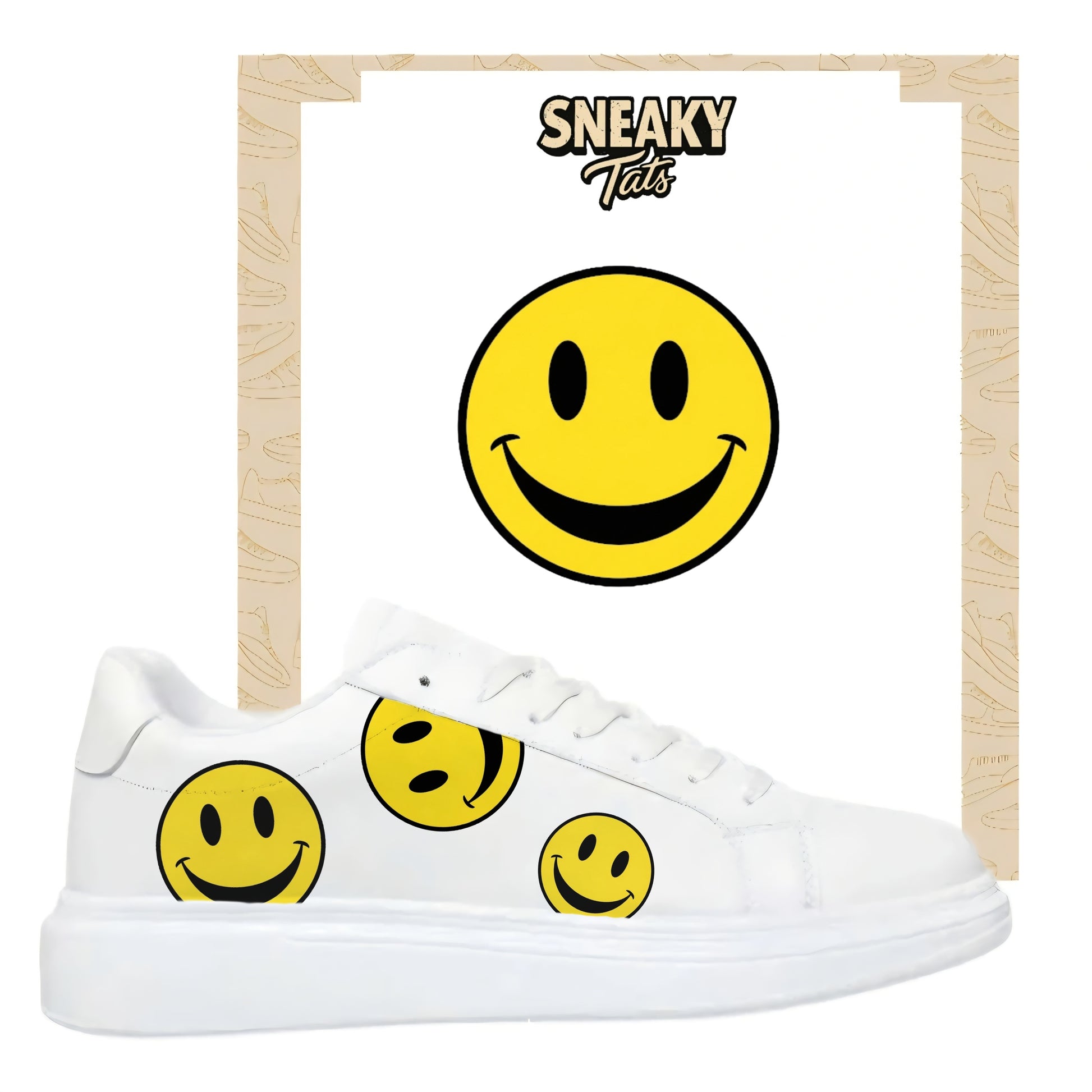 Smily Emoji bügelfolie für schuhe von sneakyats