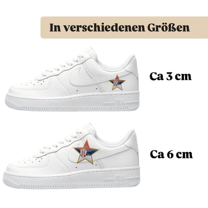 Bügelbild für alle Schuhe zum selber gestalten custom Sneaker Serbien