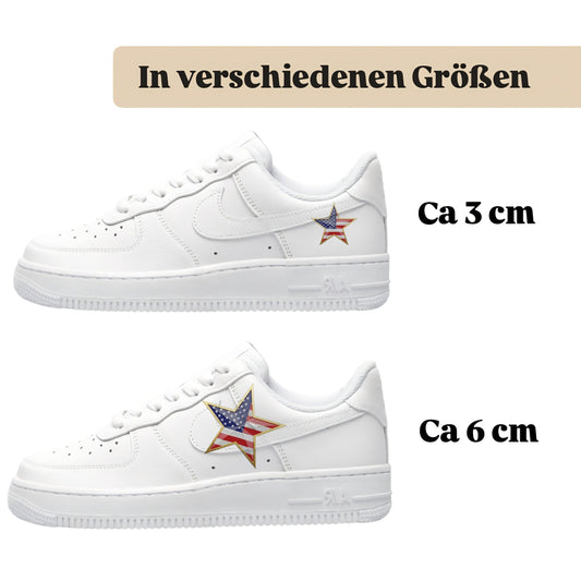 Bügelbild für alle Schuhe zum selber gestalten custom Sneaker USA