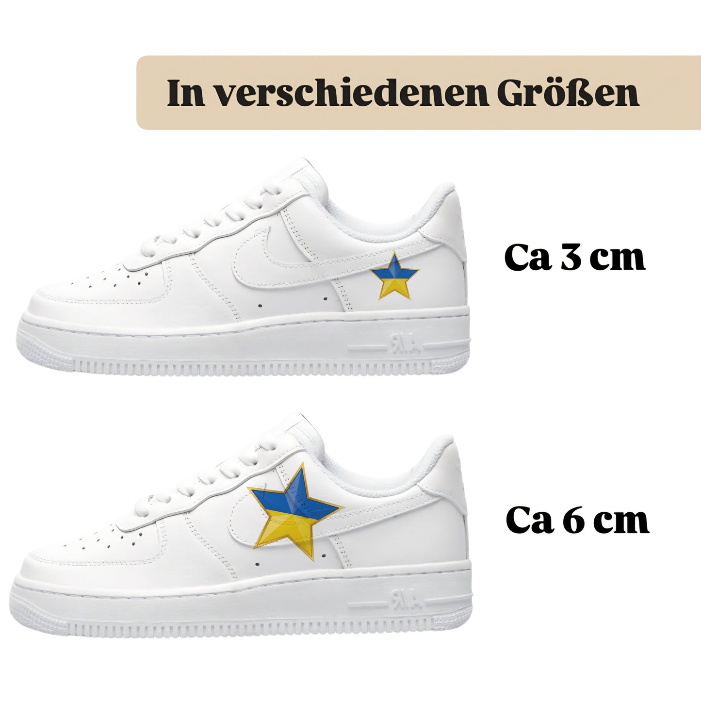 Bügelbild für alle Schuhe zum selber gestalten custom Sneaker Ukraine
