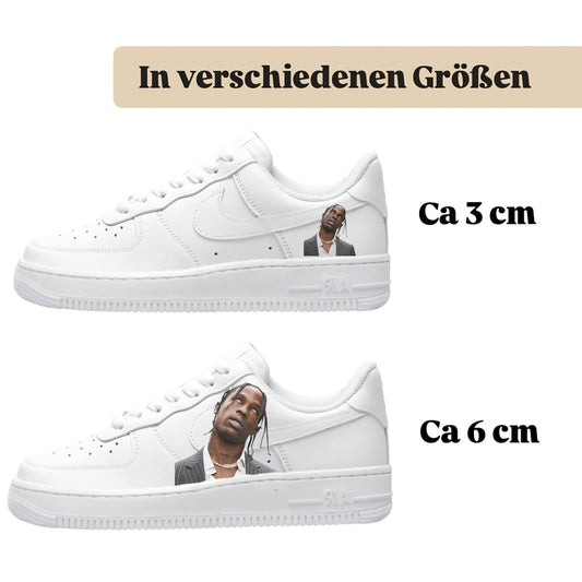 Bügelbilder für mehrere Sneakerarten Nike Puma Adidas Badelatschen Design Tarvis Scott