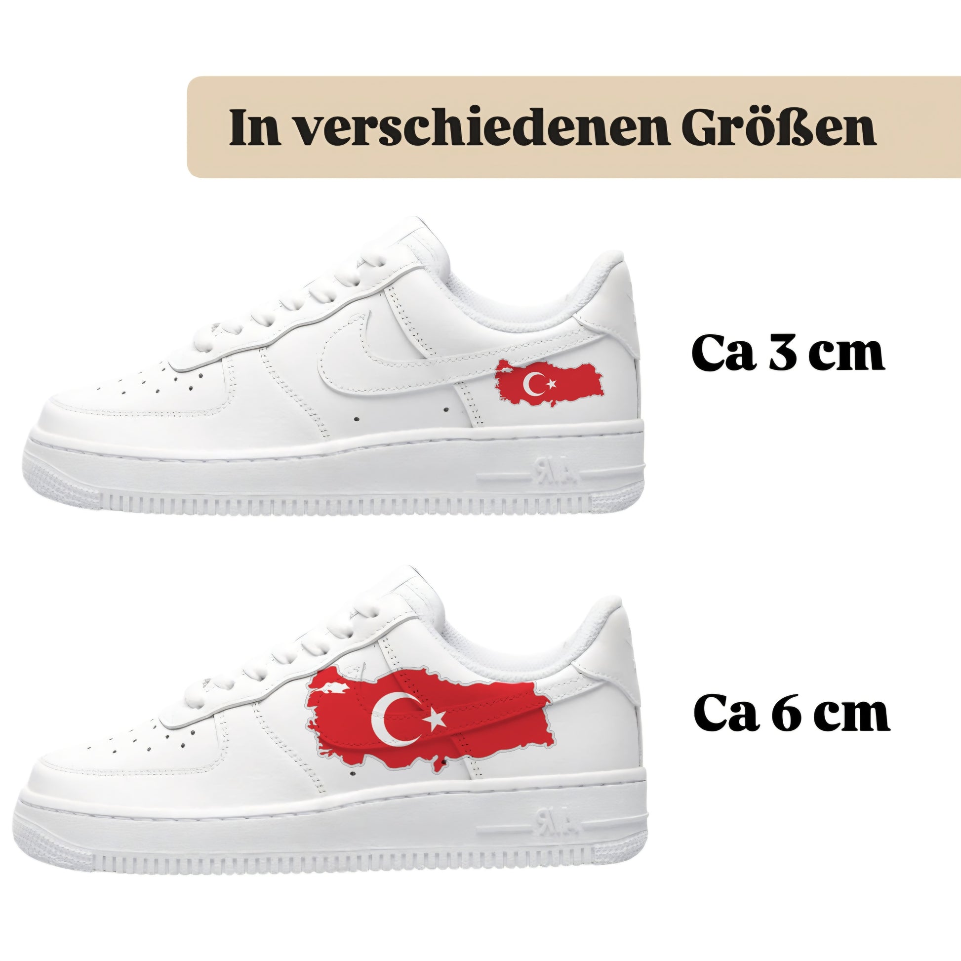 Bügelbild für Schuhe zum selber personalisieren custom Sneaker Türkei
