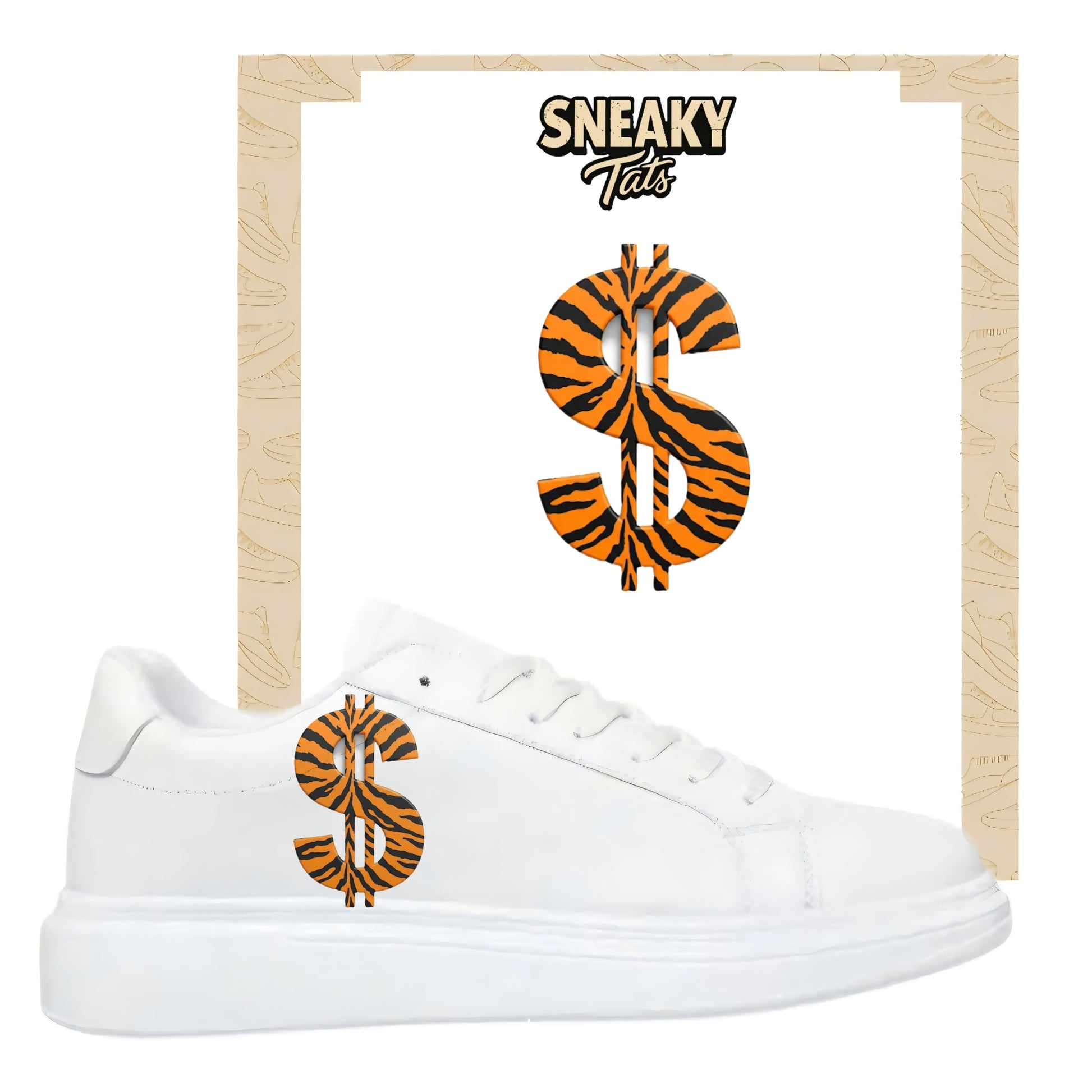 Zebra Dollar Bügelfolie für deine sneaker von sneakytats