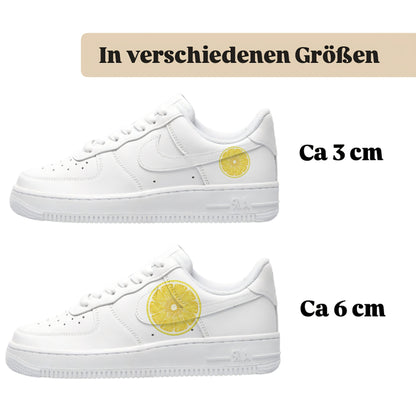 Bügelbild für Schuhe zum selber personalisieren custom Sneaker Zitrone