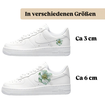 Sneakerfolien einzigartig und neu für mehrere Schuharten Nike Adidas Puma mint Blume