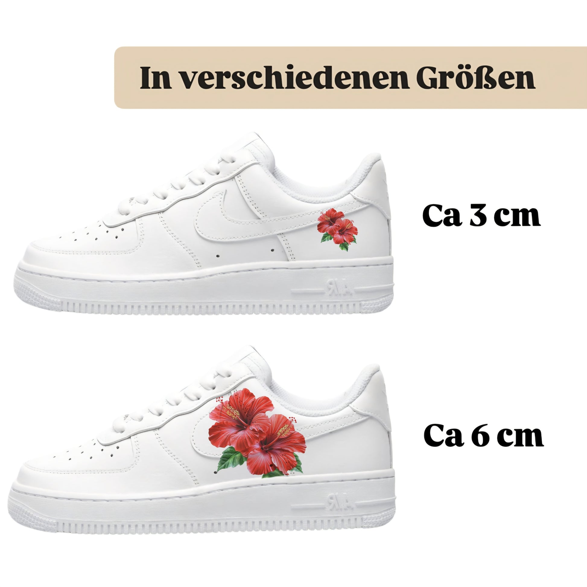 Sneakerfolien für verschiedene SchuheNike Adidas Puma rote Blumen